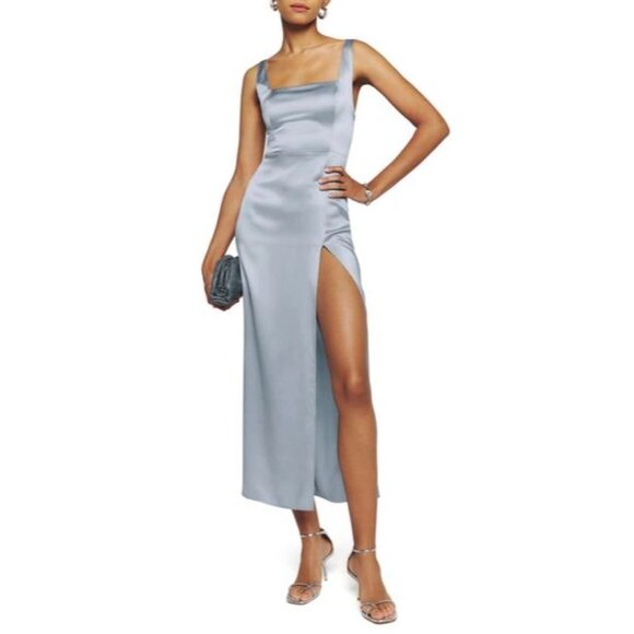 Reformation Dresses & Skirts - REFORMATION Solay Silk Dress in Mineral Size US 6